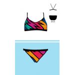 Dolfin Ladies Reversible String Back ZAZA Black Bikini